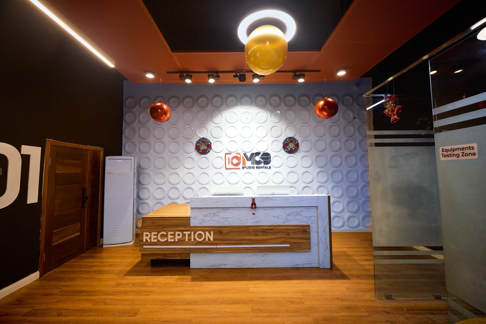 McB Studio Rentals reception desk and entrance